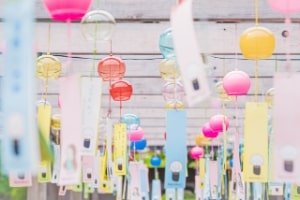 カラフルな風鈴