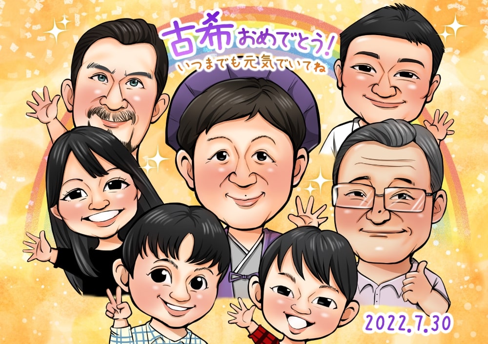 Nakaプレゼント用の似顔絵