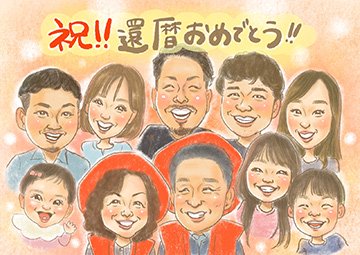 ててから誕生日の似顔絵