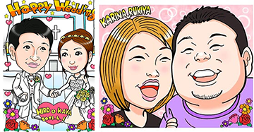 似顔絵師ワンちゃんの作品