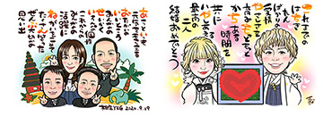 似顔絵師おさの作品