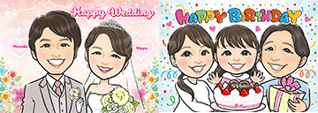 似顔絵師あいはらちえの作品