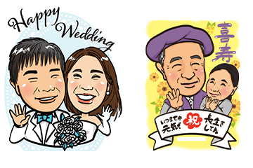 似顔絵師Okaoの作品