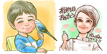 似顔絵師いんこせいじんの作品