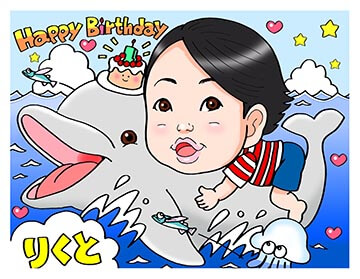 似顔絵師ワンちゃん