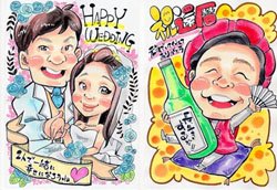 似顔絵イラストを激安作成・プレゼントの似顔絵グラフィックス