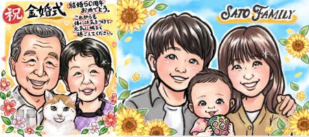 似顔絵師ひまりの作品